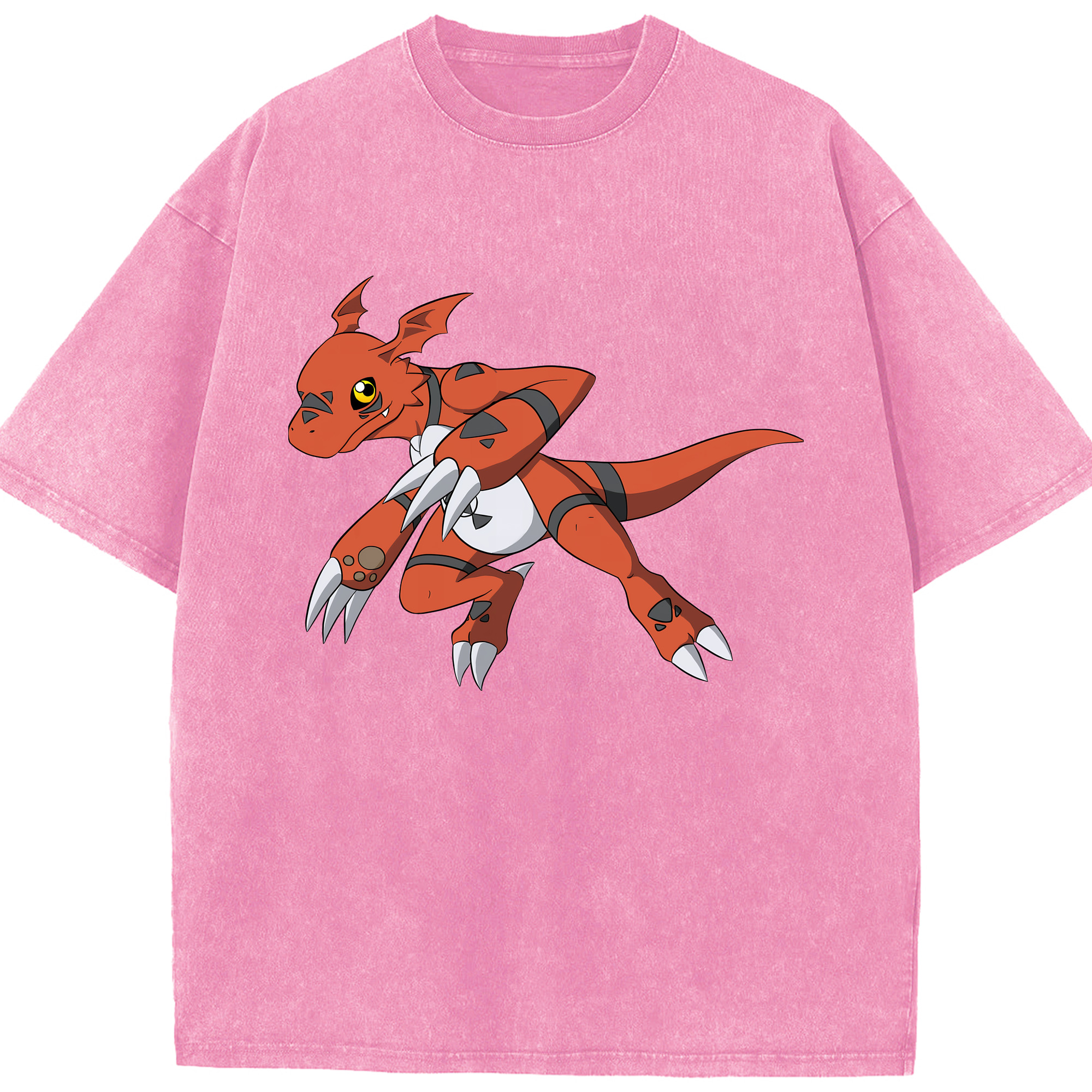 （画像用） Digimon デジタルモンスター/デジモン 綿100% ヴィンテージ風 半袖Tシャツ（フロントプリント）